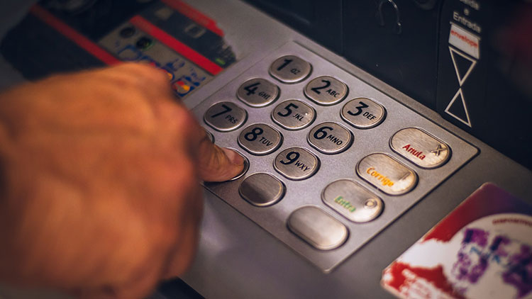 offshore bank account ATM machine