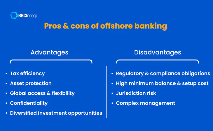 Advantages and disadvantages of offshore banking
