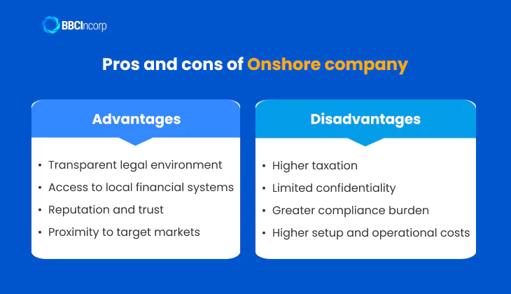 The advantages and disadvantages of onshore company