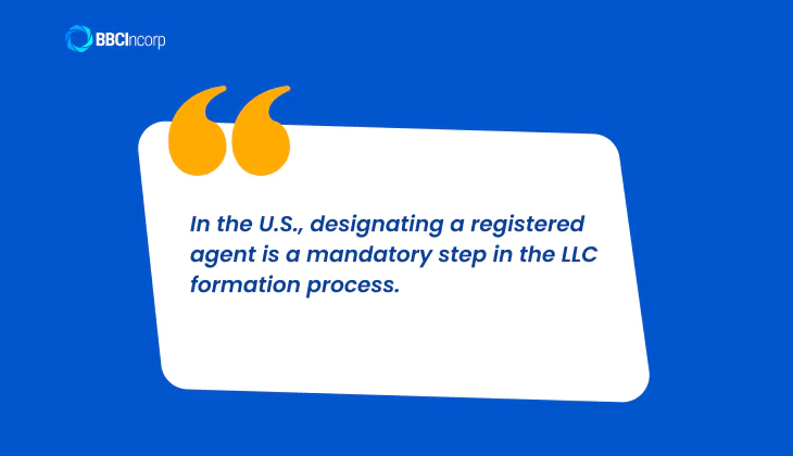 Formed LLC needs a registered agent to be legally