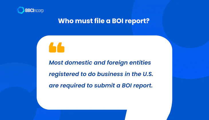 Who must file a BOI report?