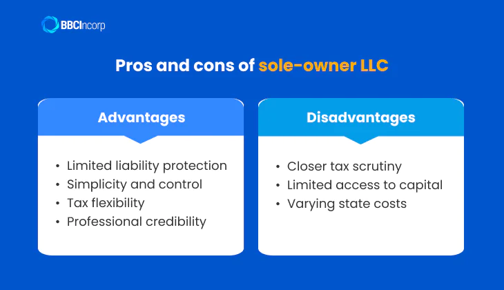 Pros and cons of one member limited liability company