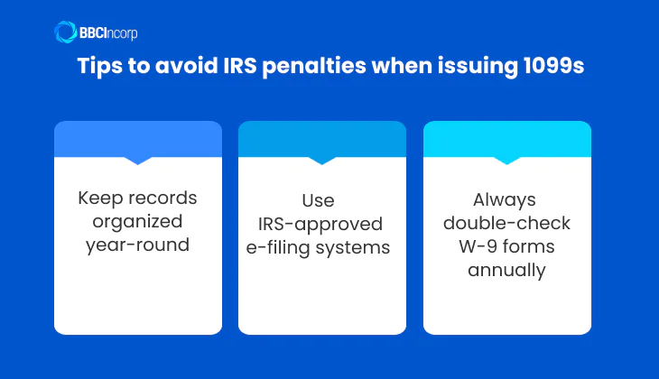Tips to Avoid IRS penalties when issuing 1099s