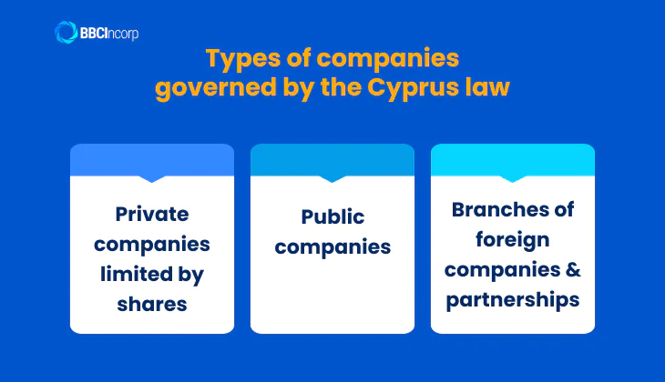 Types of companies governed by the Cyprus law