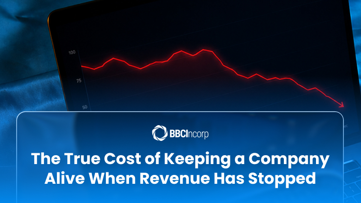 cost of keeping a company open with no revenue