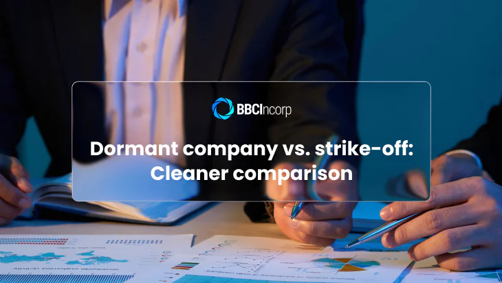 Dormant company vs. strike-off: Cleaner comparison