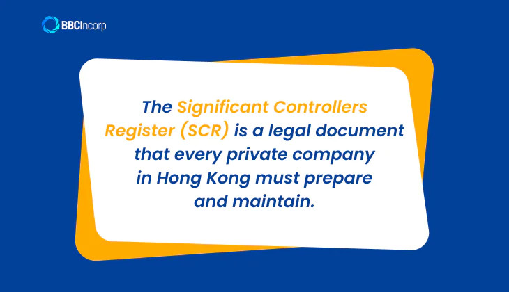 The meaning of Significant Controllers Register in Hong Kong