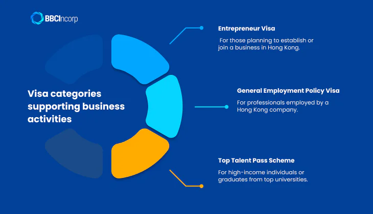 Visa categories that support entrepreneurial and professional activities