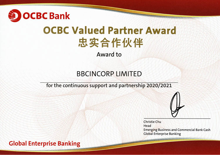 OCBC Valued Partner Award