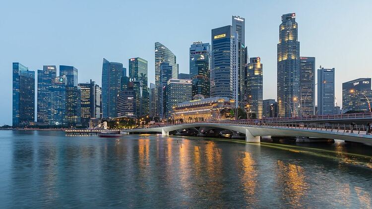 Singapore city backdrop