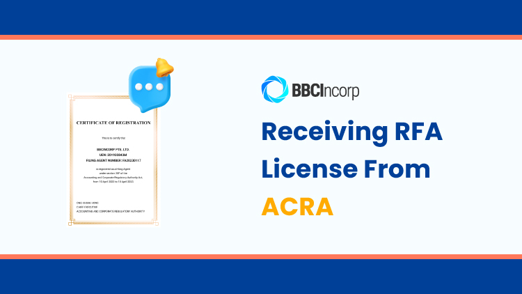 Bbcincorp Pte Ltd To Receive Rfa License From Acra