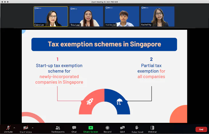 BBCIncorp webinar discussion on tax exemption scheme in Singapore