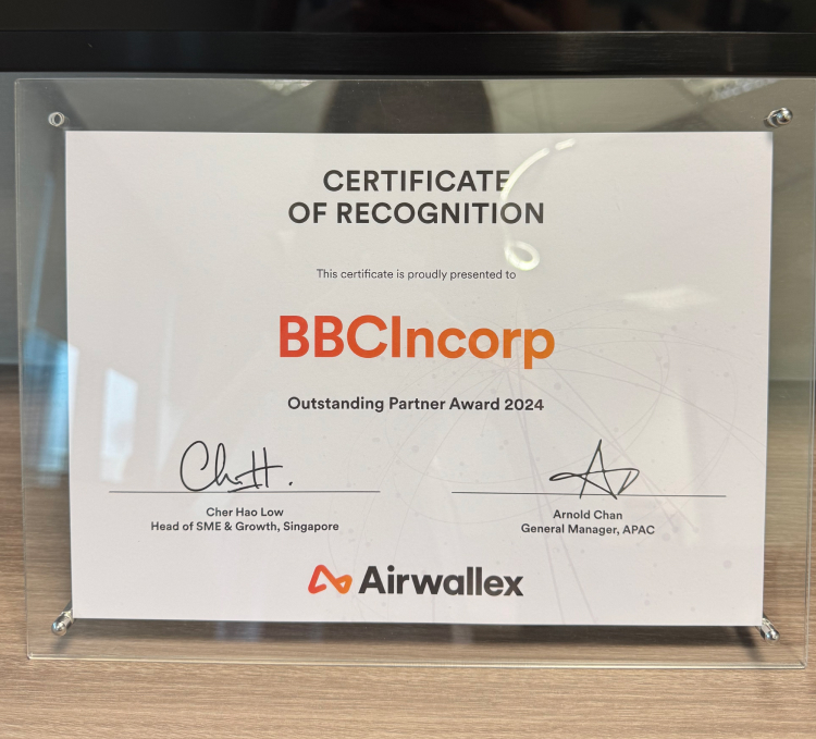 Outstanding Partner Award from Airwallex Outstanding Partner Award from Airwallex