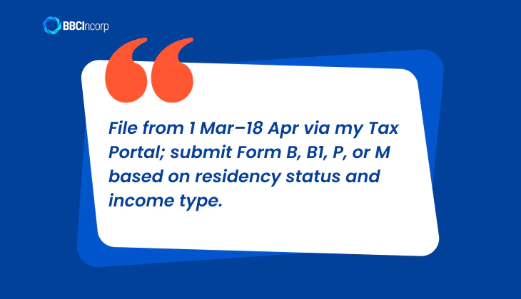 Filing personal income tax Singapore